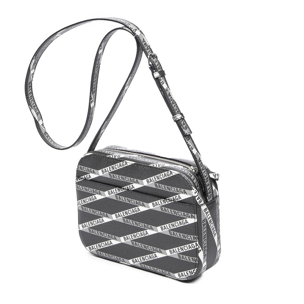 Balenciaga Everyday Camera Bag in Black/Gray Logo Print Coated Canvas - Picture 2 of 5